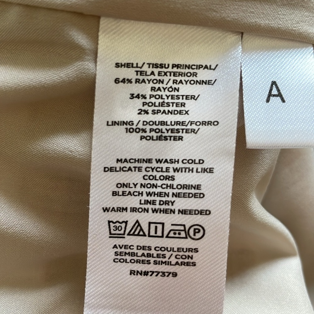 Ann Taylor beige and pink plaid midi dress - Picture 8 of 10